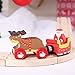 Bigjigs Rail Santa Sleigh with Reindeer Toy Train - Bigjigs Train for Christmas Train Sets, Quality Wooden Train Track Accessories, Bigjigs Train Accessories