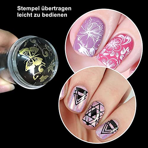 2PCS Stampi per unghie in Silicone，Nail Art