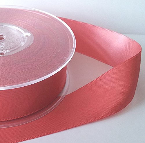 Corallo nastro raso doppio 15mm x 25m
