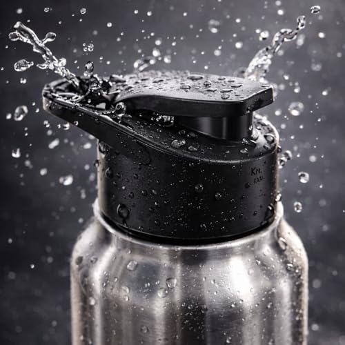 Image of Kin-Kart Water Bottles 1000 ml Stainless Steel Water Bottle 1 Litre | Eco friendly Steel BPA Free Leakproof Water Bottles for School, Office, Home, Gym (Asian, SILVER)