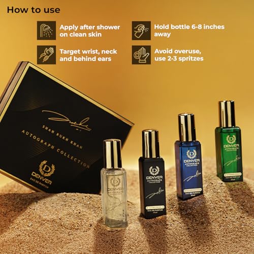 Image of Denver SRK Autograph Gift Set Perfume 20 ML Each, Pack of 1 | Long Lasting Perfume Luxury Gift Ser For Men