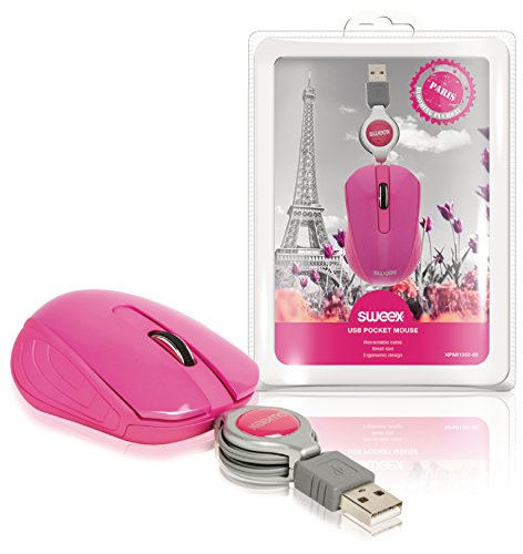 Sweex Mouse USB Compatto, Modello Paris, Fucsia