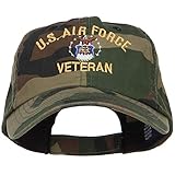 e4Hats.com US Air Force Veteran Military Embroidered Enzyme Camo Cap - Camo OSFM