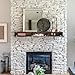 Securaiser Floating Fireplace Mantel, 60 Inch Hidden Storage Compartment Mantle, Solid Wood Mantel Shelf，Easy to Install, 60