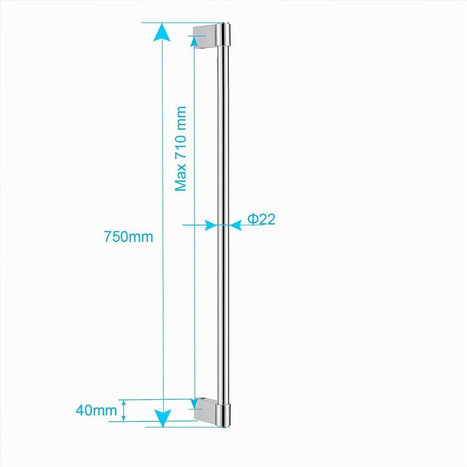ONECE Set Asta Doccia Saliscendi in Acciaio Inox da 75 cm, Lnstallazione Regolabile, Colonna Doccetta Senza Miscelatore, Saliscendi Doccia con Soffione e Tubo Flessibile, Staffa Supporto Regolabile