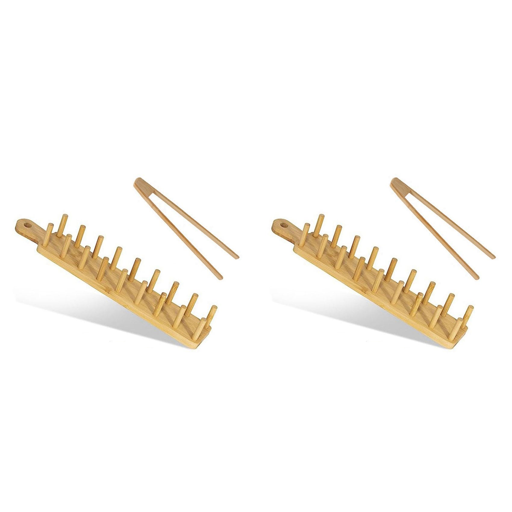 Hndhbfgrt 2X Bamboo Taco Tray with Holds 8, Taco Shell Holder Allows for Multi-Use Food Tray Charcuterie Tray