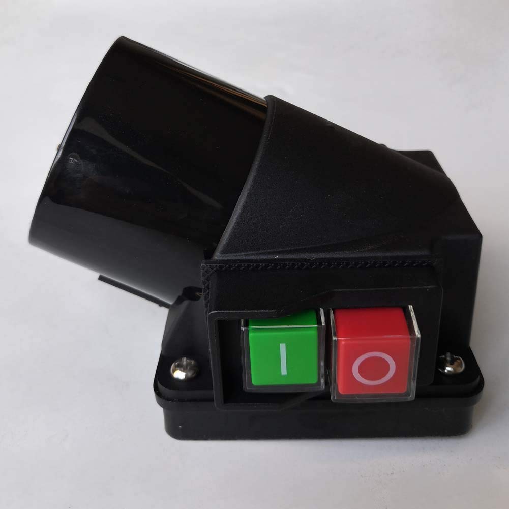 KEDU KOA5L - Interruttore a pulsante con spina europea industriale, interruttori elettromagnetici con mancanza di corrente e protezione da sovratensione 2P+E 16A 250V CE TUV IP44