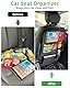 2 Stück Auto Organizer, Autositz Organizer, Große Rückenlehnenschutz, Wasserdicht Multifunktionale Auto Aufbewahrungstasche Kinder, Sitzschutz mit Klapptisch,Tablet Tasche und Viele Taschen, Schwarz