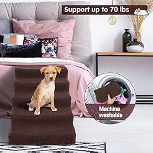 Topmart-Plastic-Dog-Stairs-5-Tiers-Pet-Dog-StepsLadder-for-CouchBed-Non-SlipDog-Cat-Stairs-for-OldInjuredShort-Legged-Dogs-Cats - Cucciolini Doodles   Topmart-Plastic-Dog-Stairs-5-Tiers-Pet-Dog-StepsLadder-for-CouchBed-Non-SlipDog-Cat-Stairs-for-OldInjuredShort-Legged-Dogs-Cats