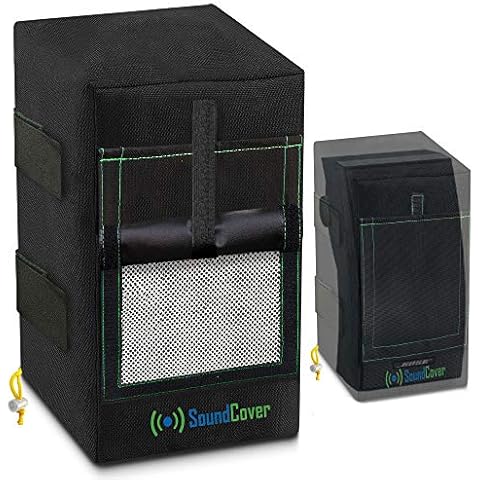 Two Black Waterproof 600D Outdoor Speaker Covers for C-Bracket Mounted Speakers – Fits Yamaha NS-AW294, Polk Atrium 6, Bose 251 (Max Dimensions: H 13.6" x W 7.9" x D 8.9") Cover