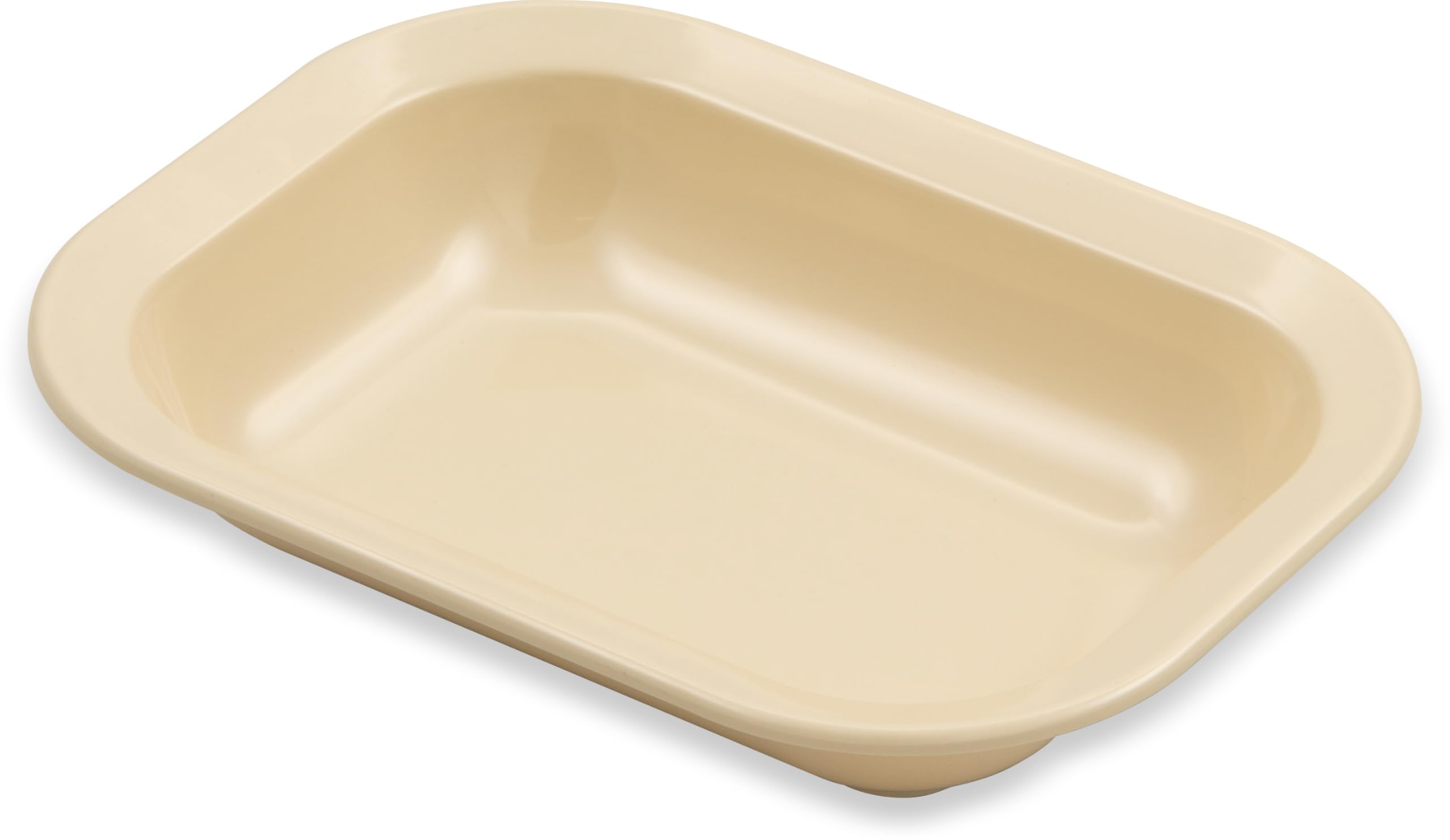 Carlisle FoodService Products Plastic Recatangle Baker Server Rectangular Dish for Home and Restaurant, Melamine, 28 Ounces, Tan, (Pack of 12)