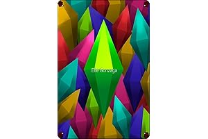 The Sims 4 Luxury Party Stuff: Plumbob Diamond Gem Wall Art for Sims Enthusiasts
