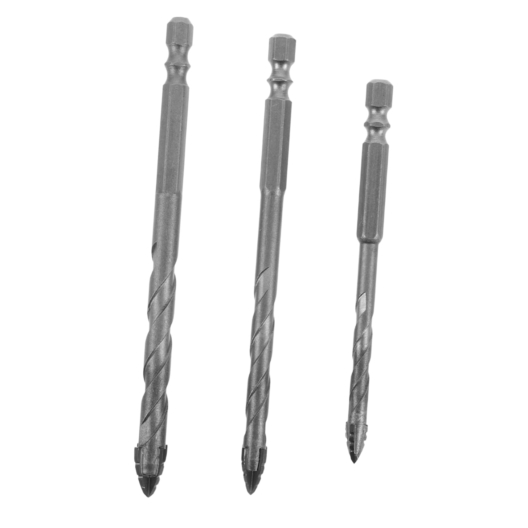 LIFKOME Home Improvement Tool 3pcs Tungsten Steel Drill Bits Tile Concrete Masonry Precision Drill Bit Set