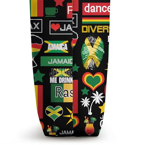 Bolso tote de souvenir de vacaciones en Jamaica con estampado tropical miniatura 3