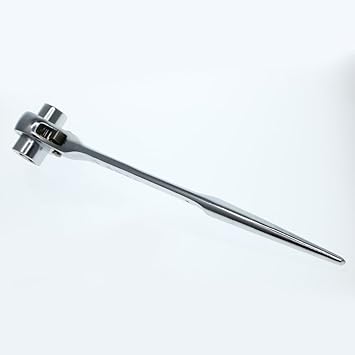 Moxic Scaffolding Scaffold Podger Ratchet Spanner Ratcheting Wrench Silver 16-18mm