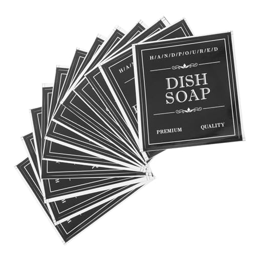 Angoily 3 Juegos etiqueta impermeable etiquetas adhesivas dispensador pegatinas etiqueta engomada de la botella de champú etiqueta de la botella placa de cobre pegatinas