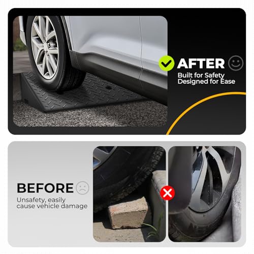 image for Auto Dynasty Rubber Curb Ramps, 5.9