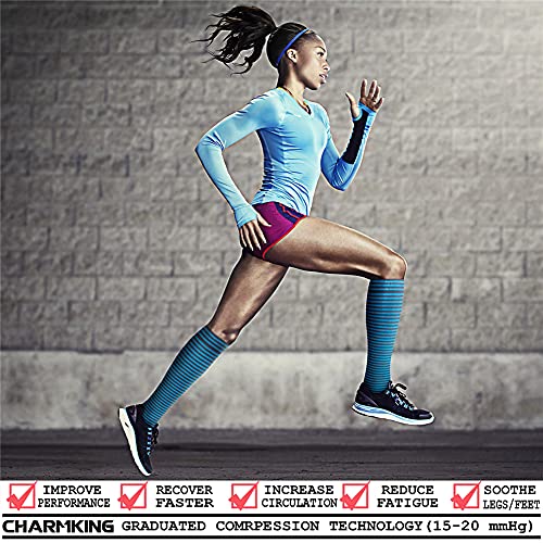 Image of Compression Socks (7 Pairs), 15-20 mmhg is BEST Graduated Athletic & Medical for Men & Women, Running, Flight, Travel, Nurses, Pregnant - Boost Performance, Blood Circulation