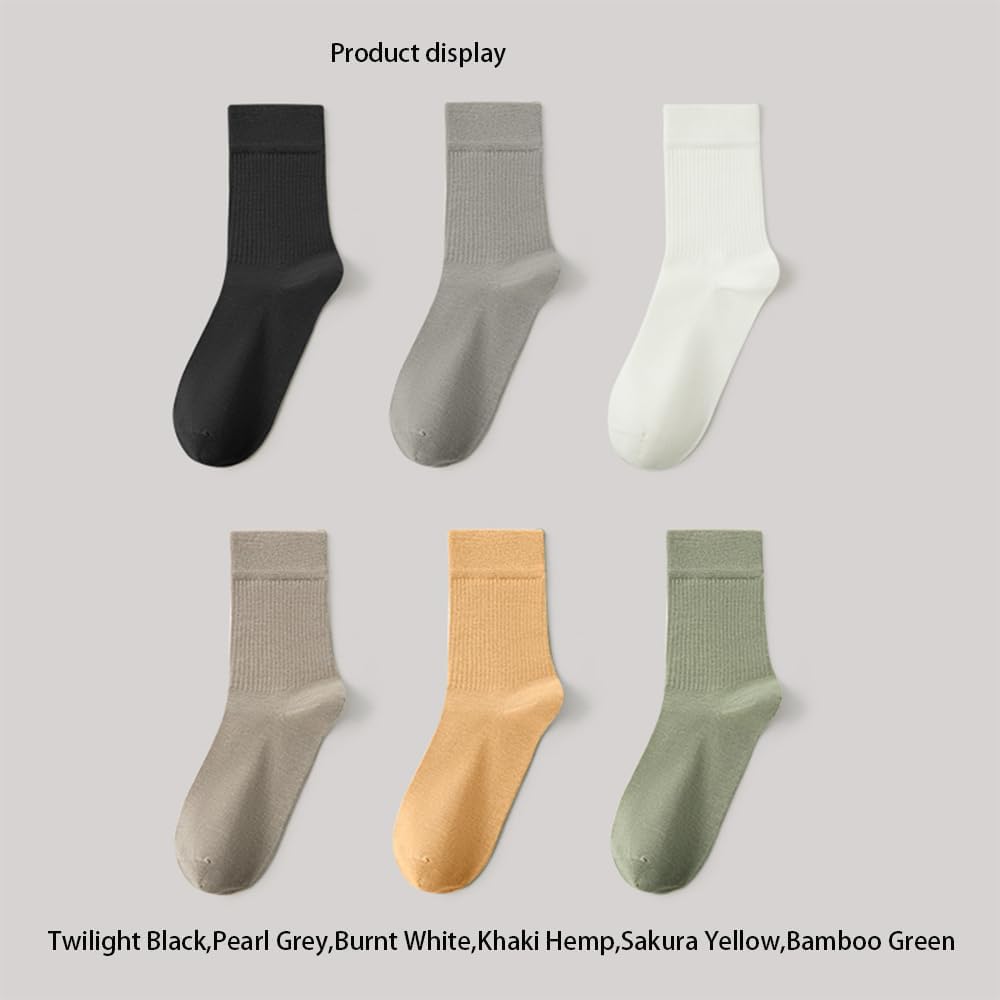 Chaussettes Basses Chaussettes Longues 6 Paires Chaussettes en Coton peigné Hommes Travail Sport Course mi-Mollet Chaussettes Amorti décontracté Respirant Chaussettes Coupe Confortable
