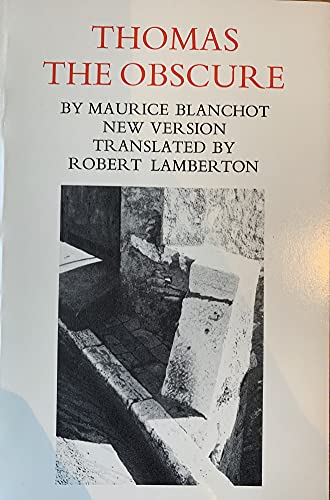 Thomas the Obscure New Version Translated By Ro... B002AN84LW Book Cover