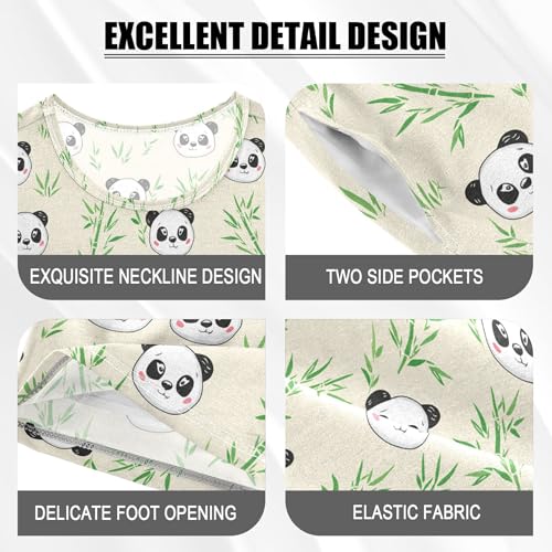 Cute Panda Pajama Set Pajamas Sleepwear Nightwear Loungewear Clothes Set B04041904