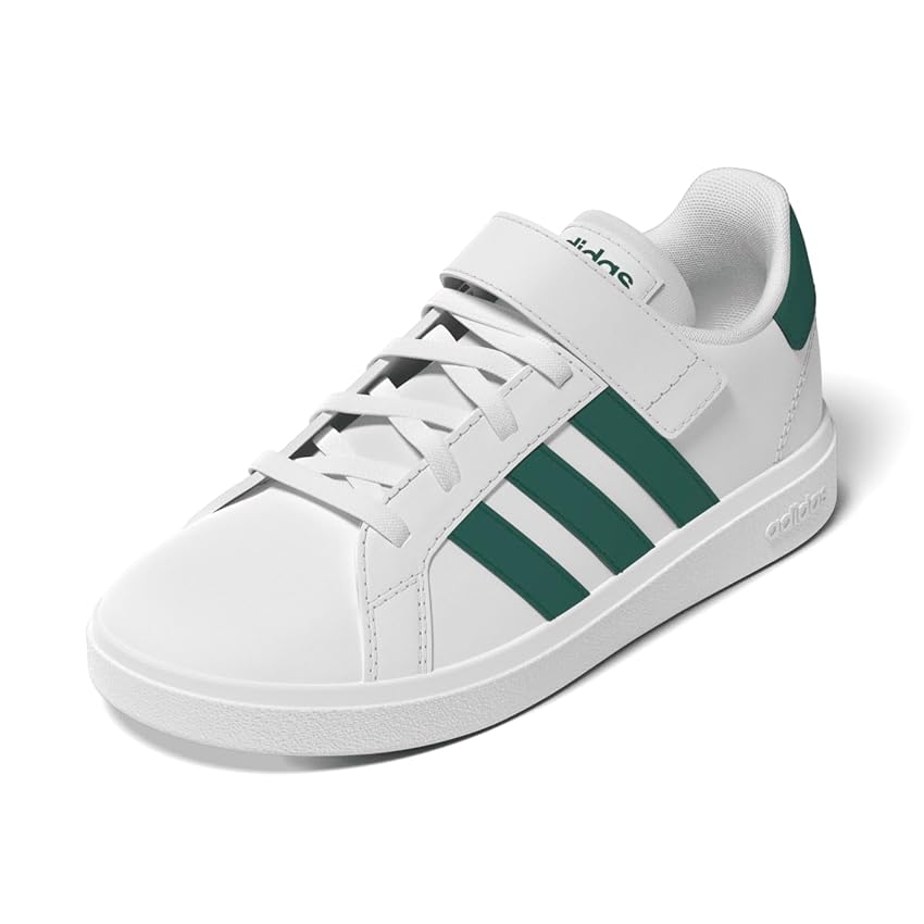 Immagine del prodotto adidas Grand Court Elastic Lace And Top Strap, Sneakers Unisex - Bambini e ragazzi, Ftwr White Collegiate Green Ftwr White, 36 2/3 EU