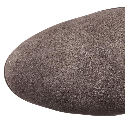 Women's Flat Over The Knee Boots Suede Platform Thigh High Boots Fashion Rivet Leather Stitching Long Boots Classic Side Zipper Round Toe Walking Boots2