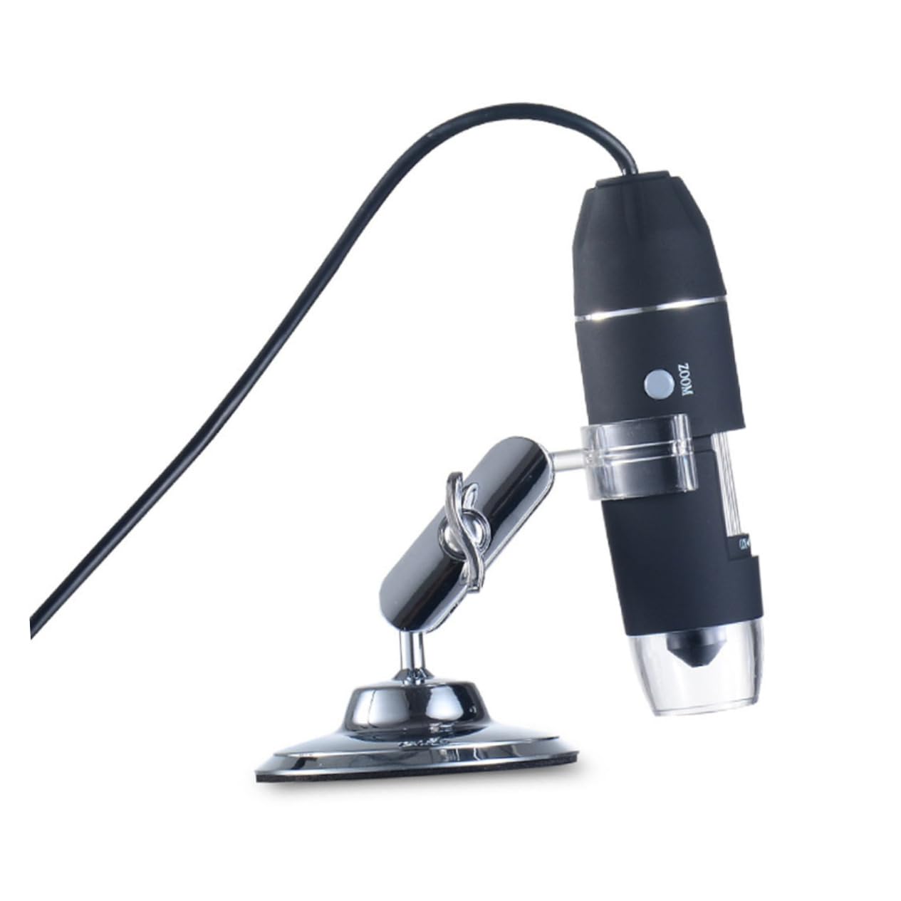 Veemoon Microscopía Electrónica Microscopio USB Digital con LED para Teléfono y Ordenador Microscopio Digital USB Portátil con Soporte Metálico de Aumento