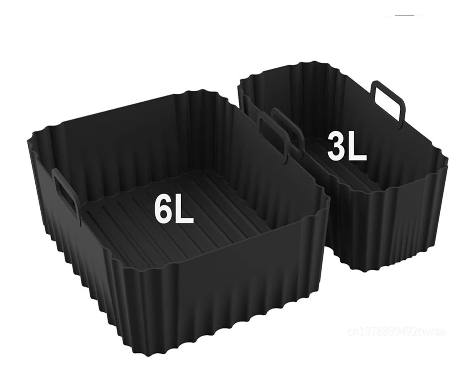 Genérico Revestimiento de Silicona for freidora de Aire de Doble Cesta | For 6L/3L, reutilizable, antiadherente, doble cesta, fácil de limpiar