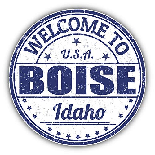 Boise City USA Grunge Welcome Stamp Round Metal 0.75" Lapel Pin Hat Shirt Pin Tie Tack Pinback2