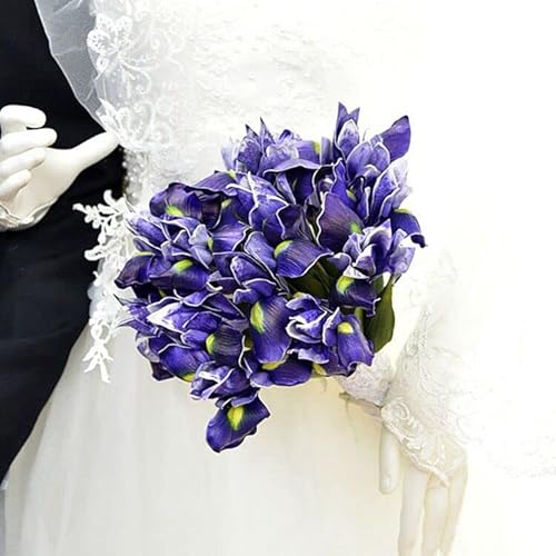 Romase IRIS-6 Flowers Artificial 6 Pcs Real Touch Long Stems thumb #7