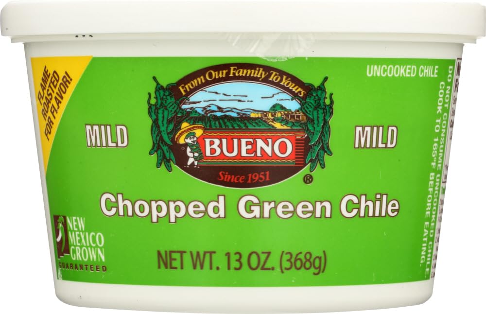 Green Chile Chopped, MILD, 13oz Tubs, 6 Pack, Frozen