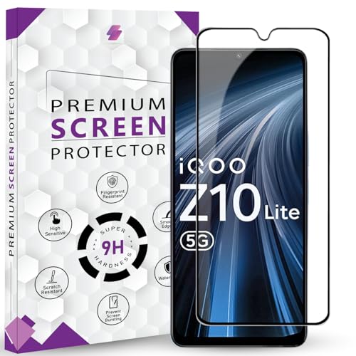 Image of Premium Tempered Glass Screen Protector Guard For iQOO Z10 Lite 5G (6.74 Inch, Pack of 1) | Edge to Edge Coverage With Easy to installation kit
