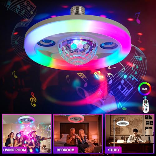 Musik-synchronisierte LED-Partylichter mit Bluetooth-Lautsprecher, energieeffizient, Stroboskop & Farbverlauf, ideal für Tanzflächen, Geburtstagsfeiern & Hausunterhaltung (Disco-Licht ohne Ständer)