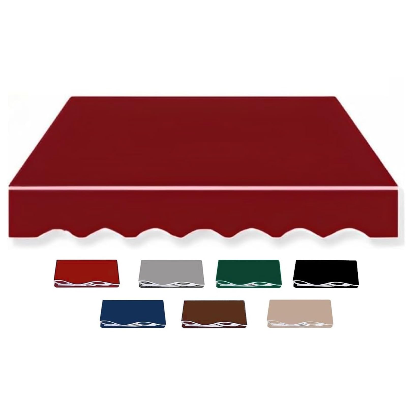 Tissu de rechange résistant aux UV pour pare-soleil d'extérieur - Tissu en polyester 280 g pour terrasse et jardin (rouge, 250 x 150 cm)