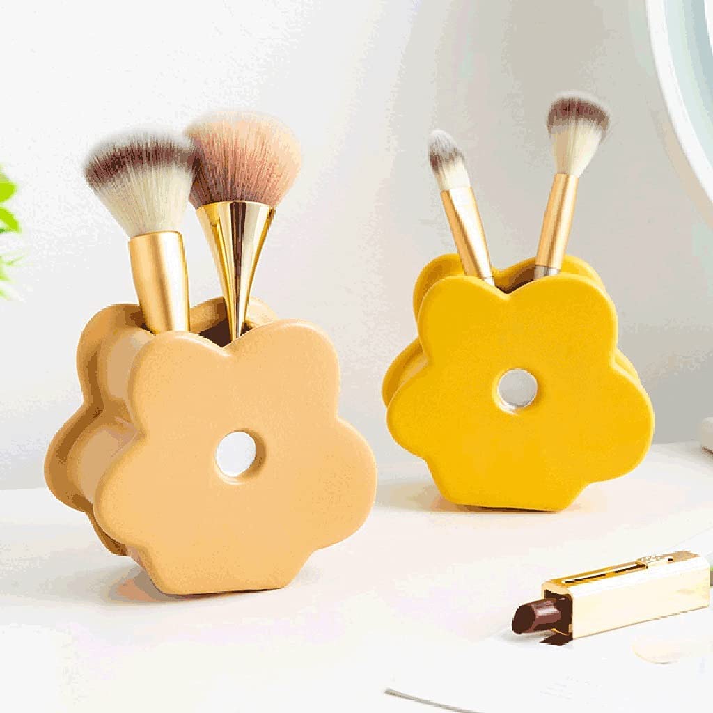 Uchwyt pióra, organizator biurka, organizator biurka, uchwyt na pensje Ceramiczny uchwyt na pióro Śliczny uchwyt do makijażu pędzla makijażowy Multifunkcjonalne domowe magazynowanie pudełko Kształt Ks