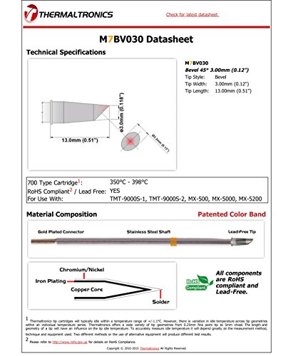 Image of Thermaltronics M7BV030 Bevel 45deg 3.00mm (0.12in)