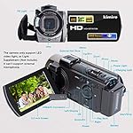 Video Camera Camcorder Digital Camera Recorder Full HD 1080P 15FPS 24MP 3.0 Inch 270 Degree Rotation LCD 16X Digital Zoom Camcorder Camera with 2 Batteries(Black) - Image 2