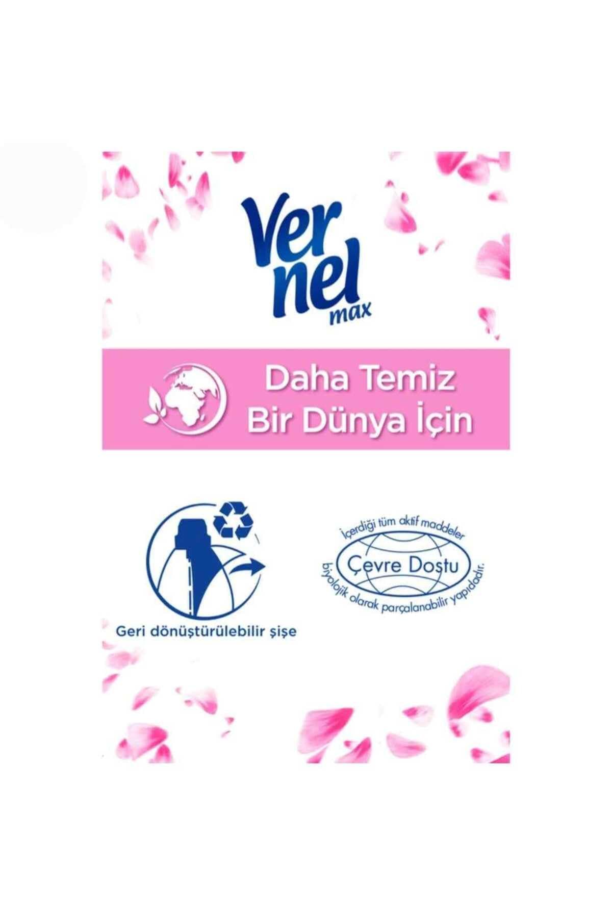 Vernel max Taze Lale Kokulu 60 Yıkama Konsantre Çamaşır Yumuşatıcısı (1 x 1440 mL)