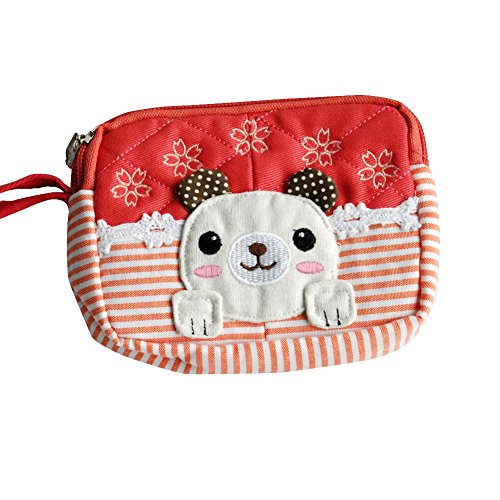 Blancho Bedding [Energetic Dog] Embroidered Applique Wallet Purse Pouch(5.13.91.1)