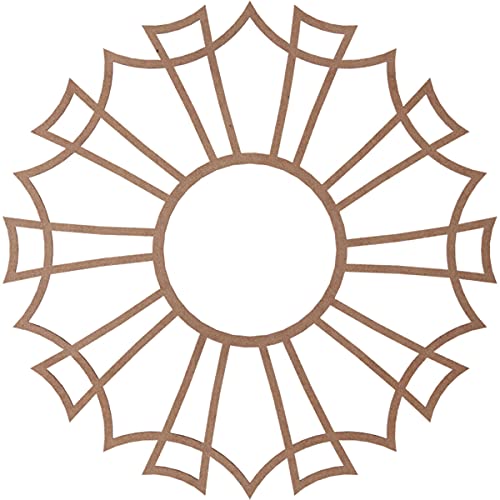 Image of Ekena Millwork 30 inchOD x 10 1 /2 inchID x 3 /8 inchT Augustus Wood Fretwork Pierced Ceiling Medallion, Wood (Paint Grade)