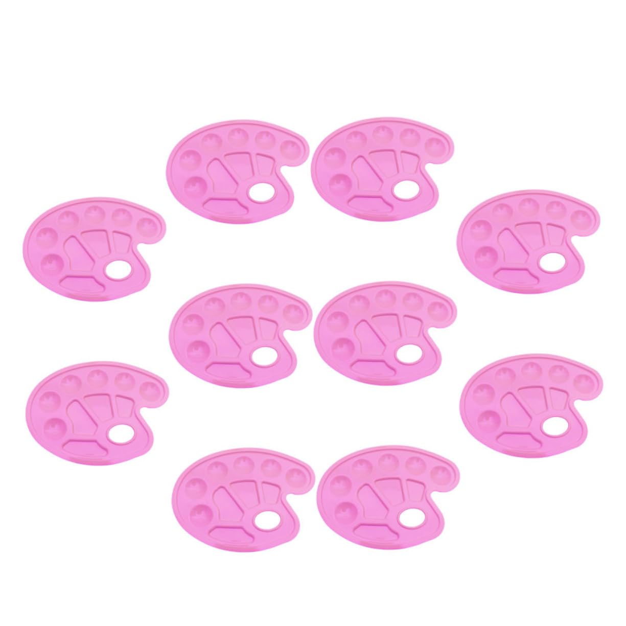 Beatifufu 10Pcs Pink Watercolor Palette Versatile Art Mixing Tray for Durable Color Mixer for Painting Drawing and Craft Projects Easy to Clean and Store