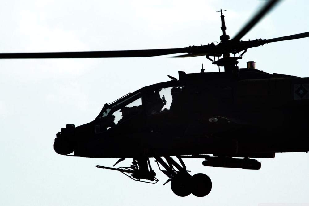 ELEVENFF ah apache helicopter Painting By Numbers Kits Canvas DIY Oil Painting For Kids Students Adults Beginners With Brush And Acrylic Pigment 40X50Cm / 15.8X19.7Inch