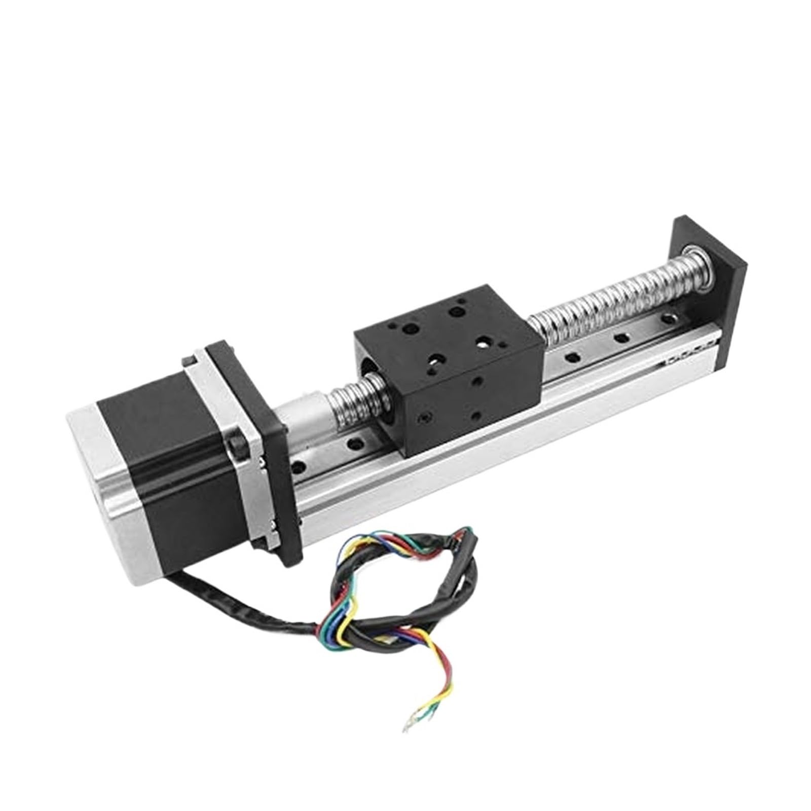 Dual Optical Axis Manual Sliding Table Rail Guide 200mm Linear Stage Actuator Nema23 Stepper Motor Ball Screw Slide Block Bearing Table