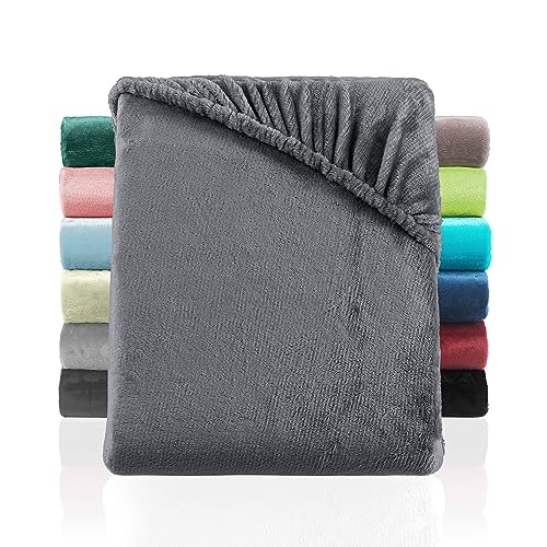 BaSaTex Cashmere Touch Plüsch Premium Spannbettlaken für Topper Matratzen - SUPER Soft Flauschiges Winter Spannbetttuch Nicky Teddy - wärmendes...
