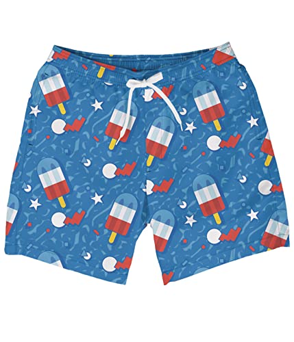 Tipsy Elves Retro Patriotic Pops Stretch Swim Trunks Size 4X-Large