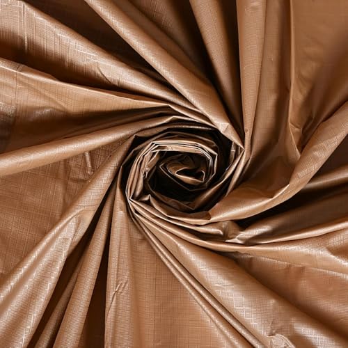 Image of Waterproof PVC Plastic Mattress Protector Double Bed Flat Bedsheet with Elastic for Babies Girls & Boys (Gold, Size 72x78)