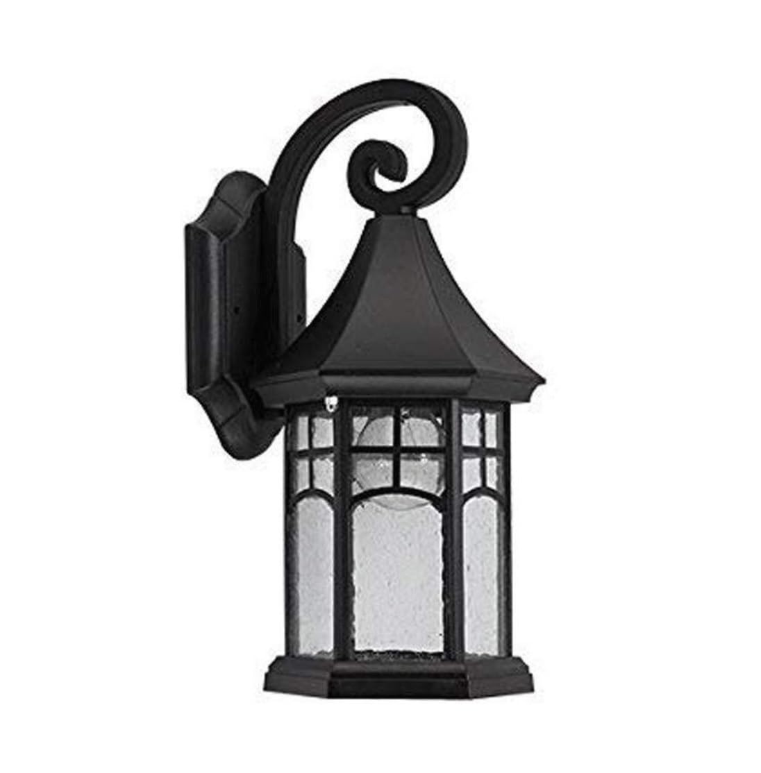CVdrtyED Outdoor Wall Lights Waterproof Outdoor Wall Lights Aluminium Glass Exterior Sconce Vintage Garden Lamp Villa for Corridor Durable Porch(Black)