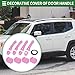 Motoforti Exterior Door Handle Cover Set, Decoration Trim for Jeep Renegade 2015-2021, ABS, Pink, 1 Set