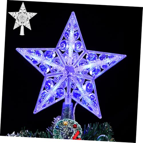 Zerodeko LED Weihnachtsbaumspitze Stern Licht Leuchtender...